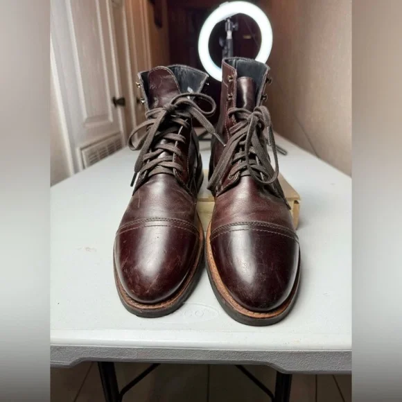 Thursday Boot Co. Captain Boots Mens Size 10.5 Brown Leather Cap Toe Casual - Picture 13 of 13